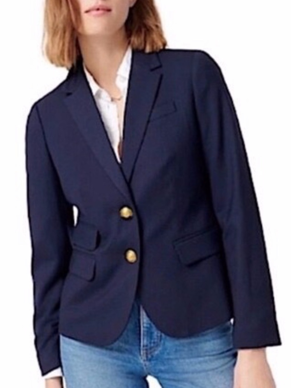 New J Crew Dalton Blazer Italian Stretch Wool Blue